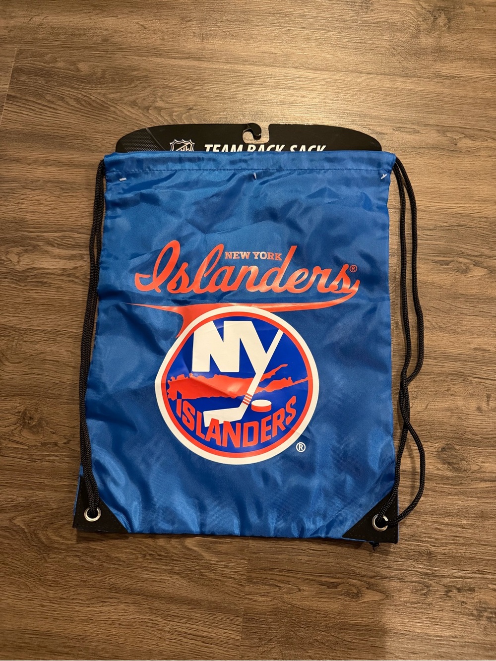 NHL New York Islanders Team Drawstring Blue and Orange Back Sack (BRAND NEW)